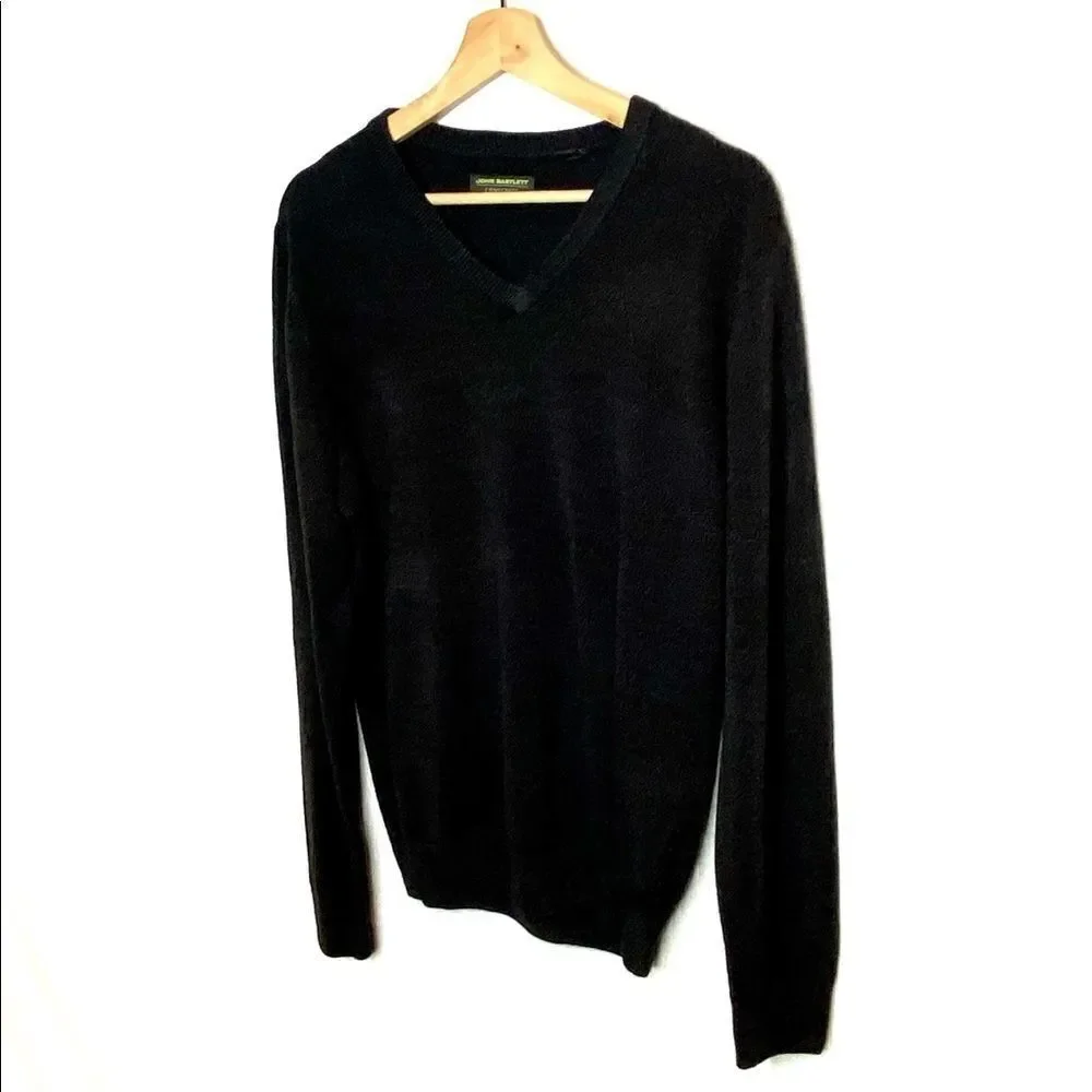 John Bartlett consensus charcoal v neck sweater